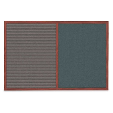 United Visual Products Slim Style Indoor Enclosed Corkboard, 36 UV504SCH-GOLD-BUFF